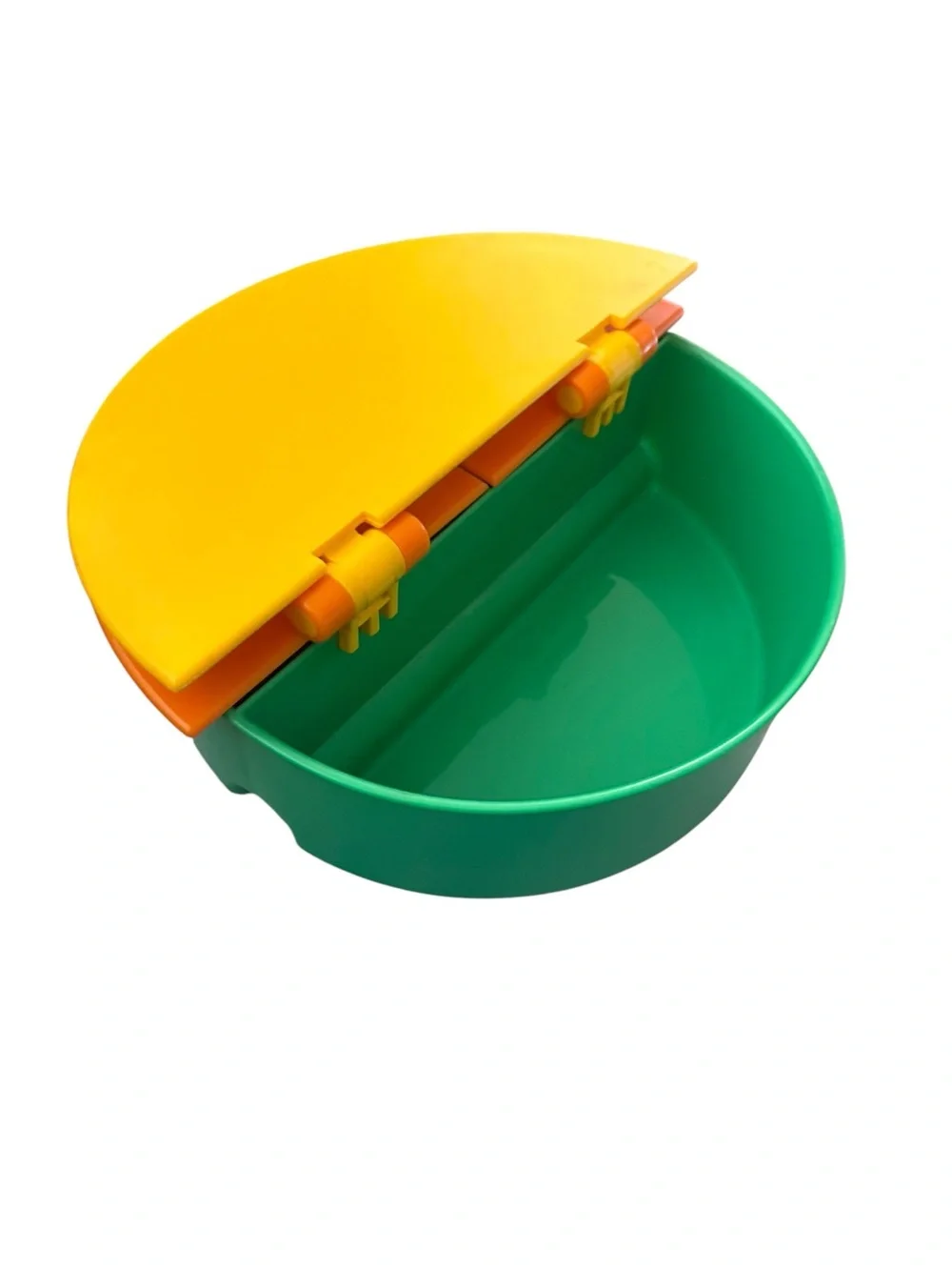 Vintage 90s IKEA Glis Memphis Scandinavian Hagberg Green Orange Storage Box
